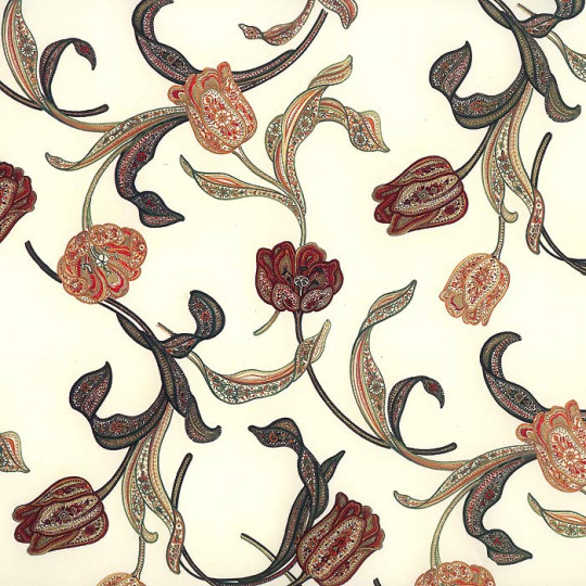Mosaic Tulips Floral Print Italian Paper ~ Tassotti